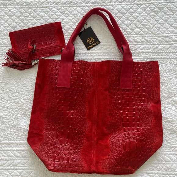 Roberta M red leather bag. - Picture 1 of 3